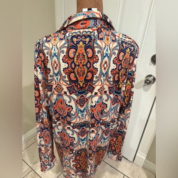 BCBGMaxAzria Multicolor Paisley Blouse - Picture 2 of 4